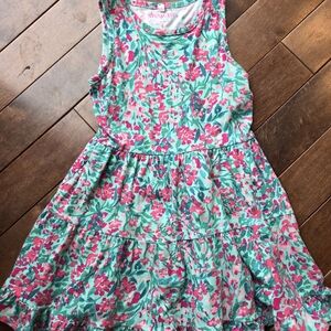 Crewcuts Pink and Green Floral Dress